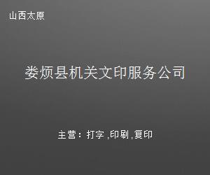婁煩縣機關文印服務公司 高效打字復印，助力政務辦公